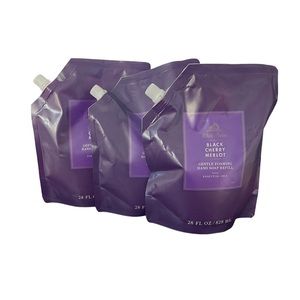 3 White Barn Black Cherry Merlot gentle foaming hand soap refills